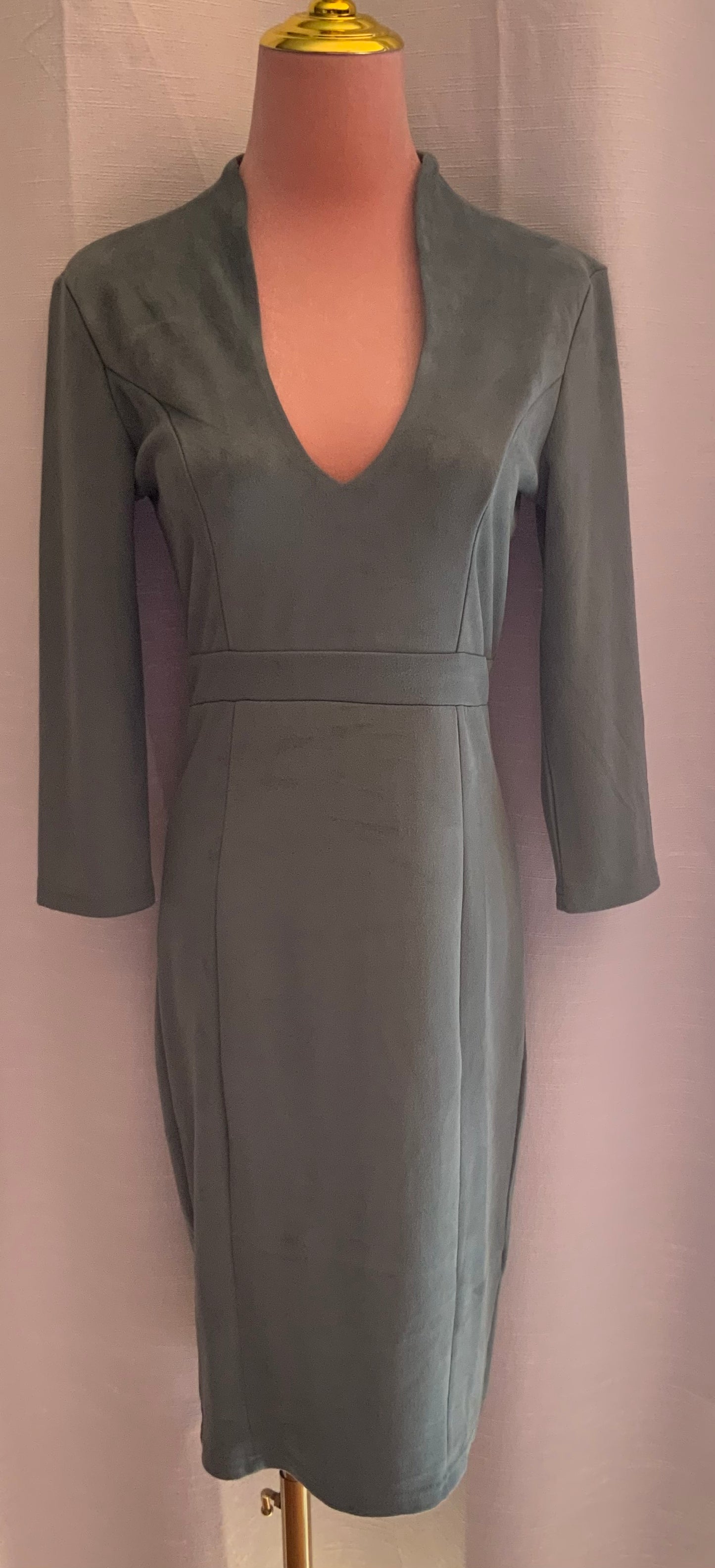 PRIVY FAUX SUEDE DRESS